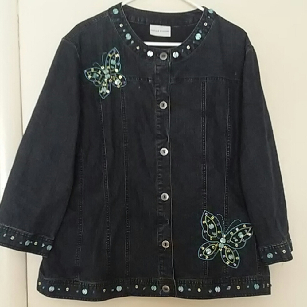 ALFRED DUNNER WOMEN JEAN JACKET